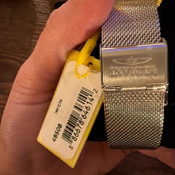 Invicta Men’s Stainless Steel Mesh Watch Blue Dial (Model 48508) | New With Box - Picture 4 of 4